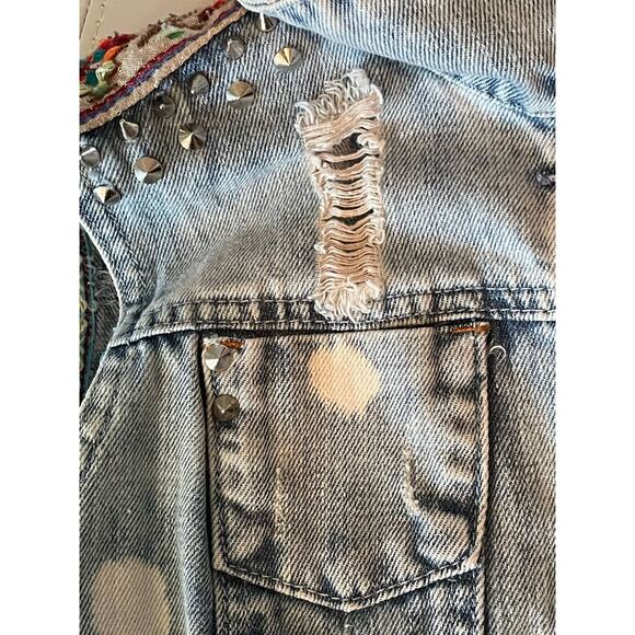 Vintage Boom Boom Jeans Spike Studded Denim Vest - Picture 11 of 11